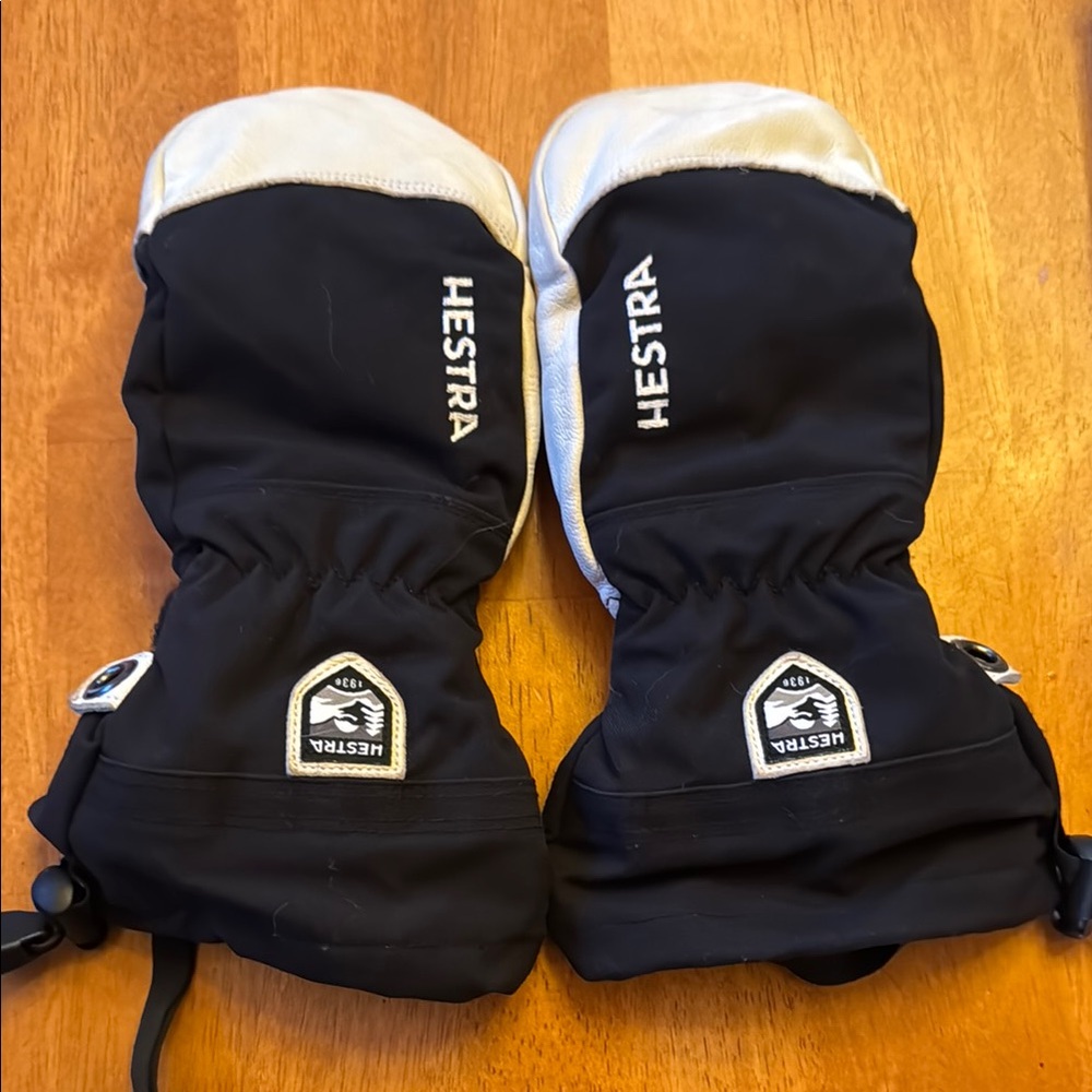 Hestra Black and White Mittens